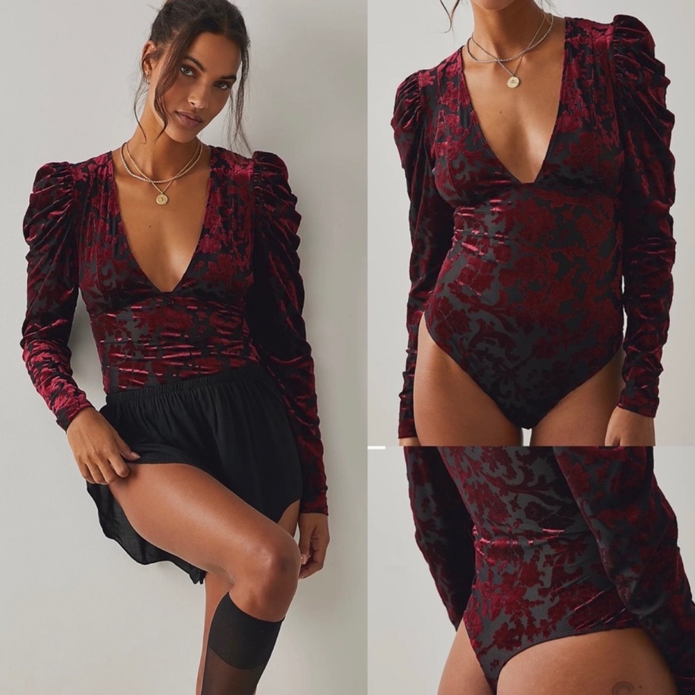 NWT Free People Midnight Combo Medium Bodysuit Magic Hour
